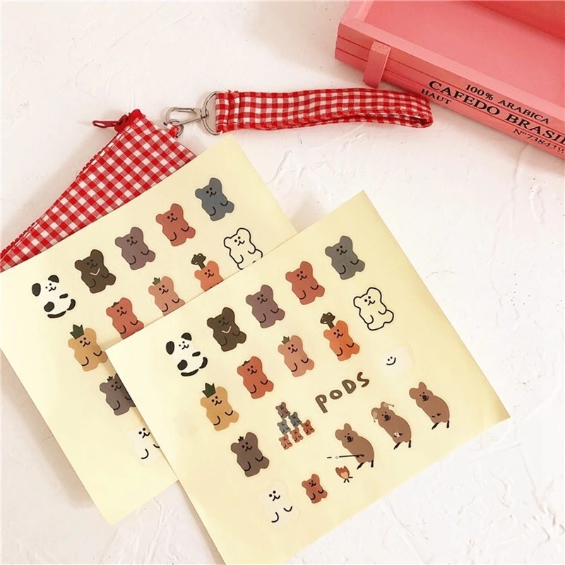 SIXONE милый мягкий медведь ПВХ декоративная наклейка водостойкая маслостойкая