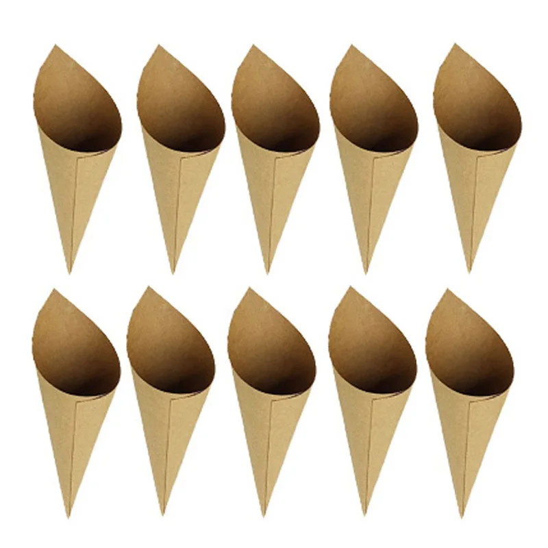

20PCS Custom Wedding Confetti kraft Paper Petals Candy Placed Natural Confetti Cones For Wedding Party Birthday Party Decoration