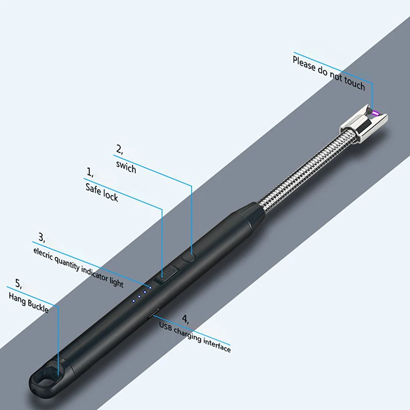Зажигалка газовая с поворотом на 360 градусов USB-разъемом | Дом и сад