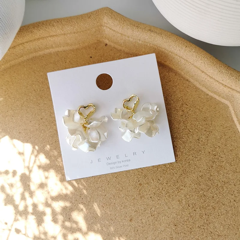 2020 новые милые серьги в Корейском стиле необычные с лепестками любви ретро