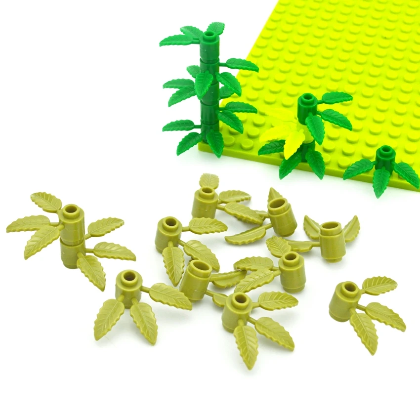 DIY растение дерево зеленый лист Творческий Круглый 1x1 с 3 бамбуковыми листьями