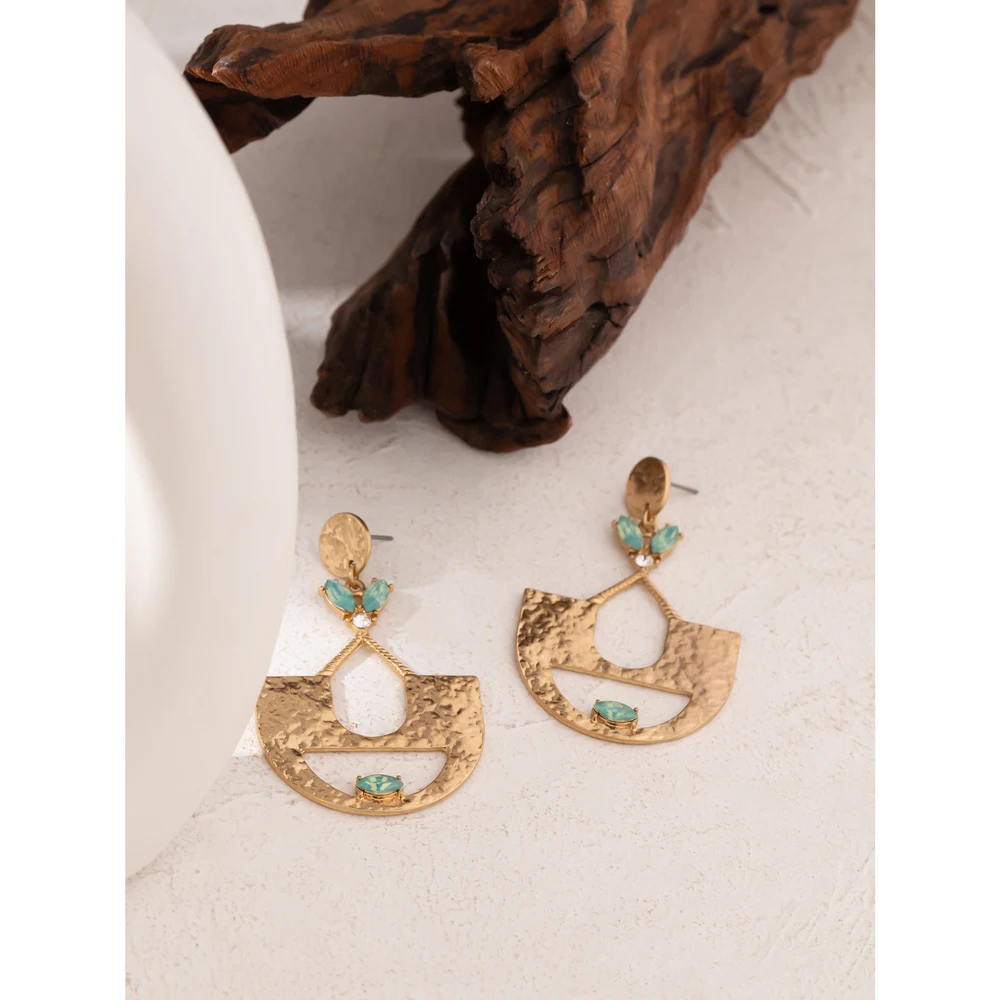 Модные металлические серьги-подвески Yhpup из цинкового сплава эффектные большие