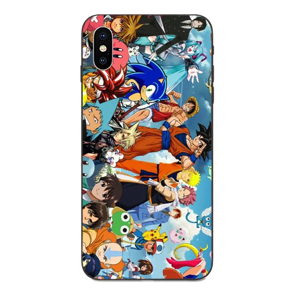 Аниме Манга Карикатура Комикс Коллаж TPU Пользовательский телефон для Apple iPhone 4 4S 5 5S SE 6 6S 7 8 Plus X XS Max XR.