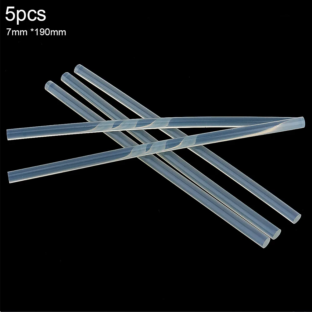 5 шт./компл. 7 мм x 190 прозрачный пистолет горячего расплава клея палочки клей DIY Инструменты для термоплавкого