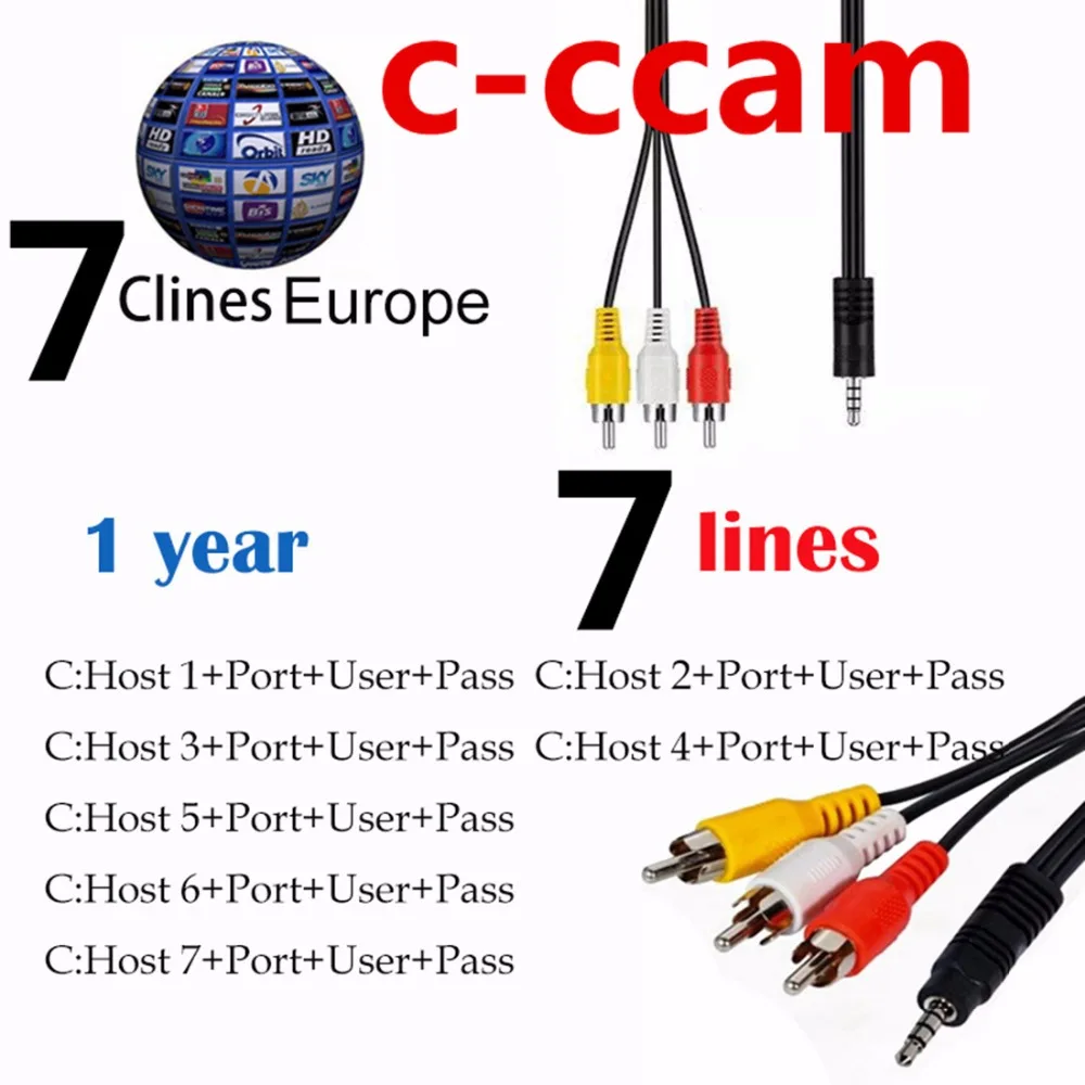 Ccam Португалия Oscam Европа Германия Cccam сервер HD Cline на 1 год Европа Cccam Испания Португалия Польша Descodificador Satelite