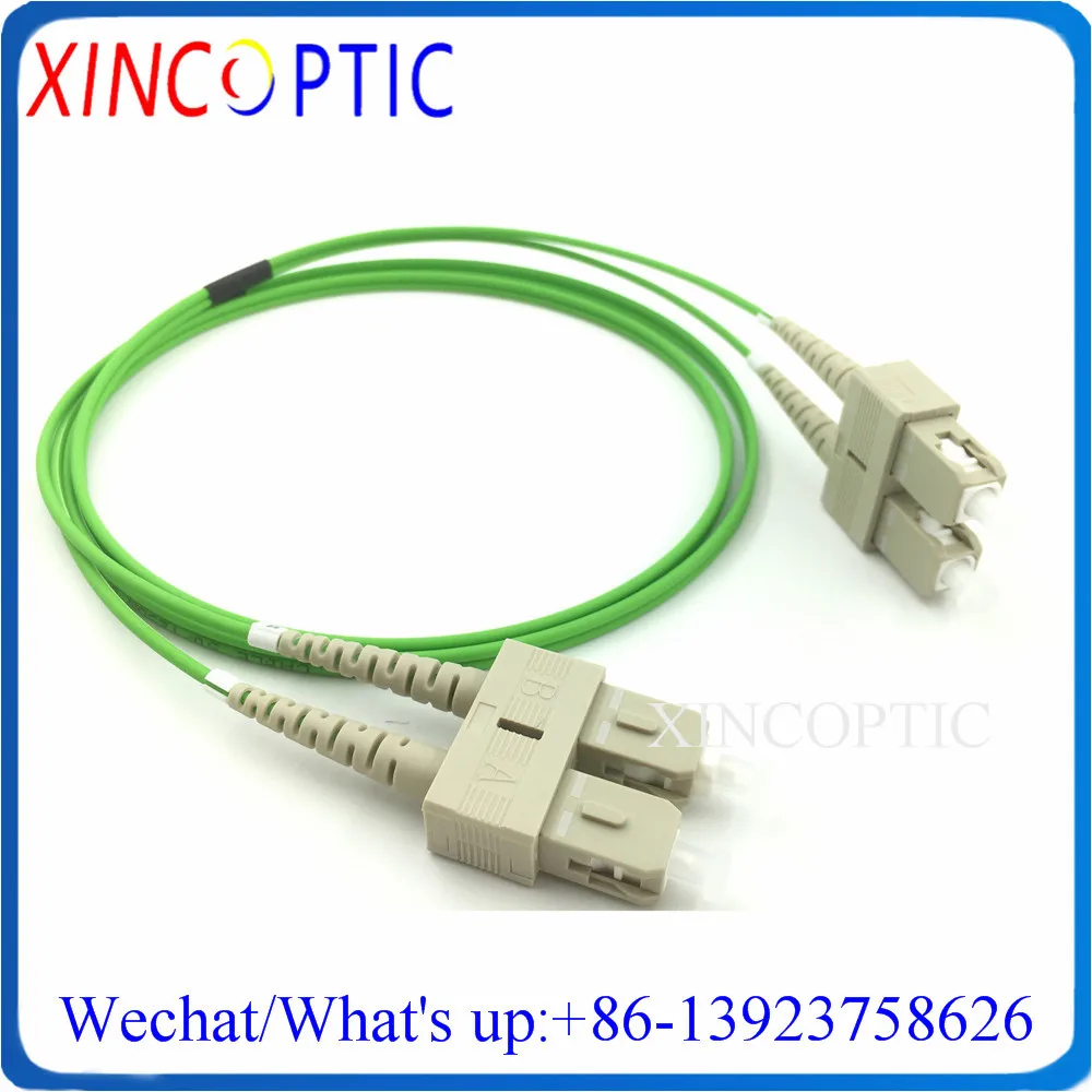 LCUPC-LC/ST/FC/SCUPC MM DX OM5 2.0 мм куртка ПВХ 15M Цвет Лайм зеленый цвет многорежимный