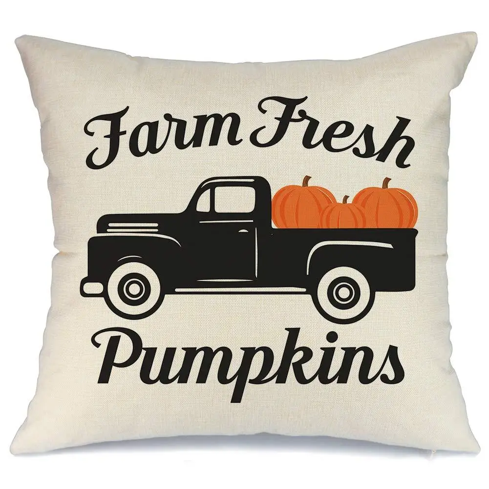 День благодарения Тыква автомобильная печать наволочка чехол на диван кровать