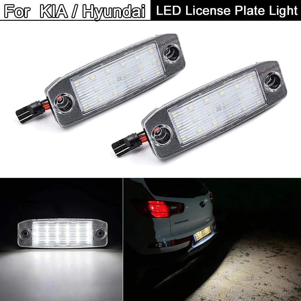 

LED License plate light Number plate lamp for Kia Sportage 2011~ For SONATA 10 10~13 For SONATA YF 10MY 2010~2013 GF 10