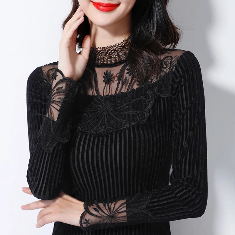 M 3XL женские модные плиссированные однотонные высокие эластичные кружевные