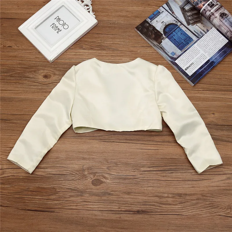 Болеро с длинными рукавами для маленьких девочек болеро, короткий свитер кардиган, платье накидка, платье с цветочным узором для девочек куртка с запахом для детей от 9 месяцев до 10 лет