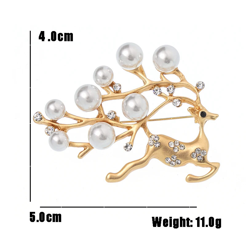 RHao немой серебряный цвет броши в виде бегущего оленя брошь для женщин мужчин