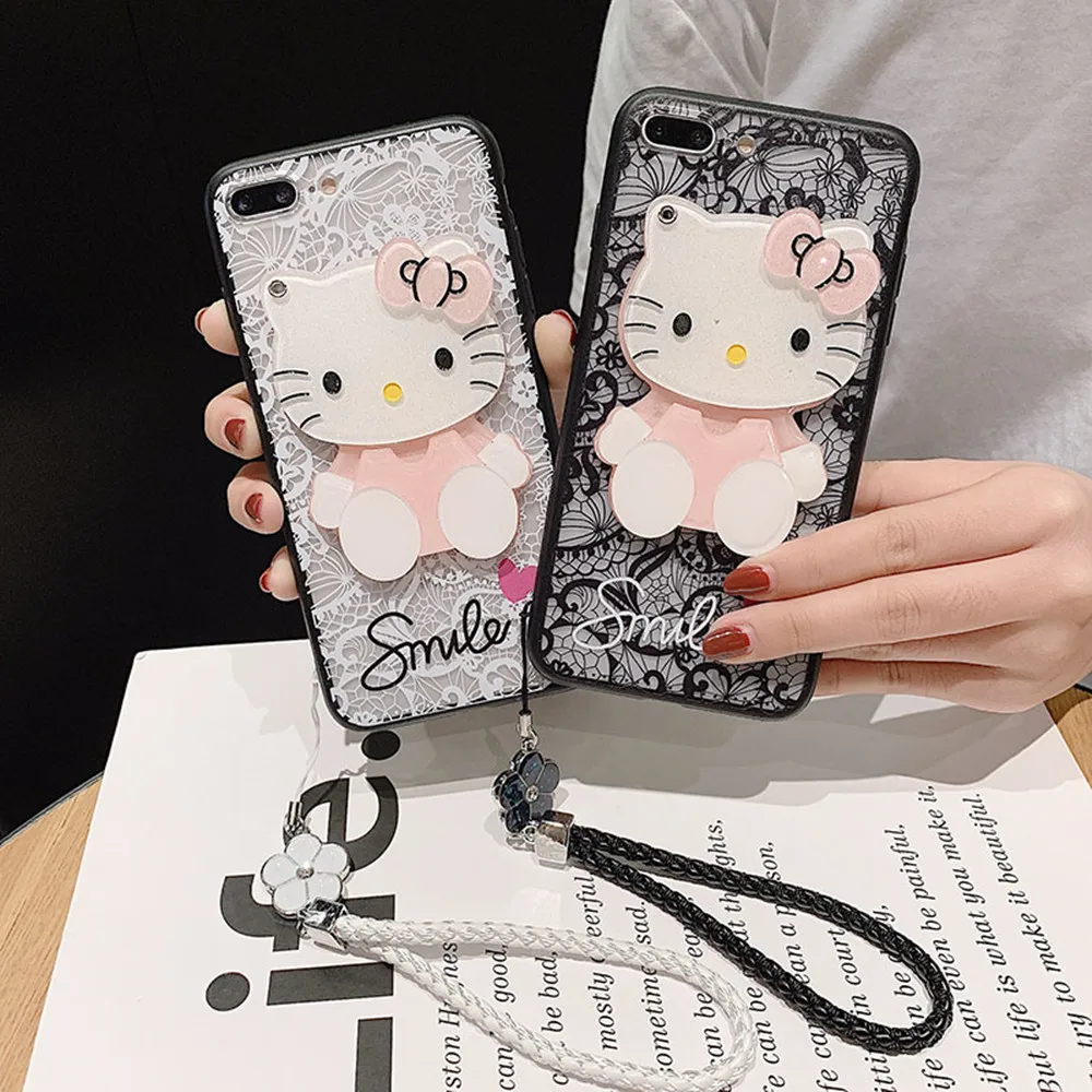 Для huawei P10 lite P9 Lite P8 mate 10 Pro милый зеркальный чехол для телефона с рисунком hello kitty Plus