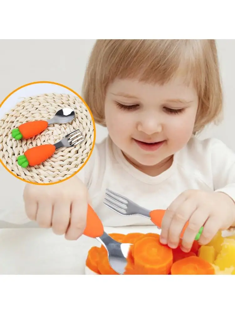 

23GD 3 Pcs Silicone Plate Spoon Fork Sets Baby BPA Free Feedings Silicone Bowl Tableware Baby Products