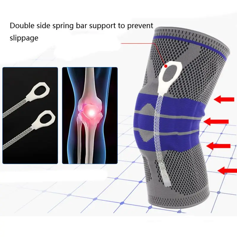 Спортивная поддержка силиконовый наколенник мениска голень защита спортивной