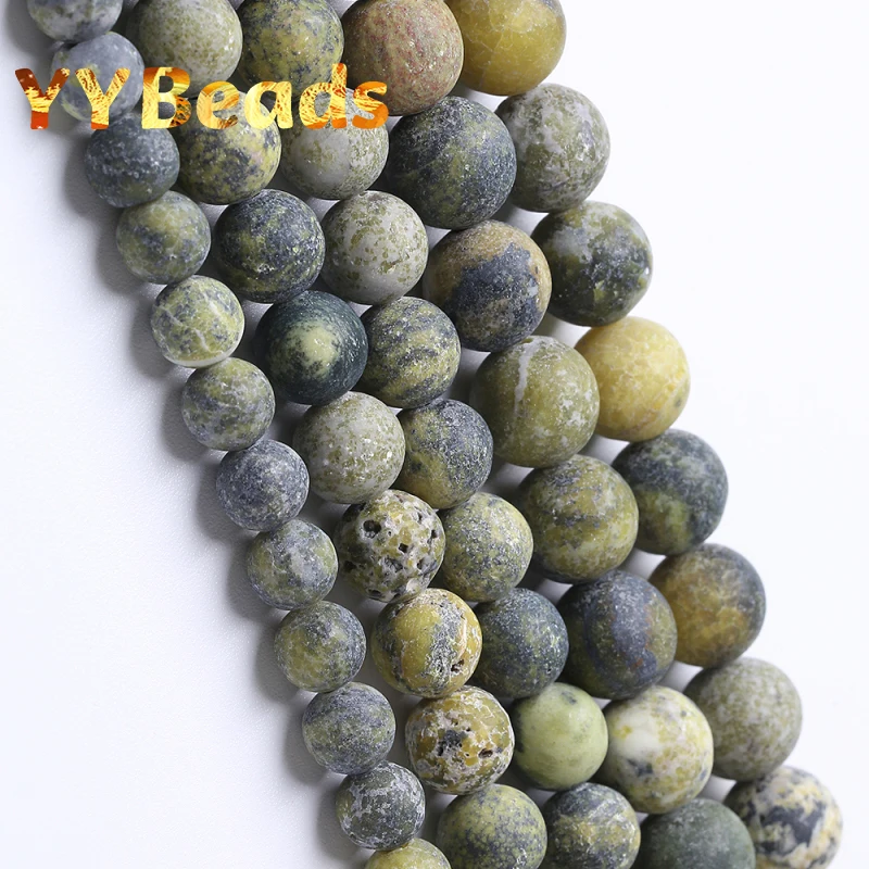 

Dull Polished Yellow Turquoises Beads Natural Matte Gem Stone Charms Beads For Jewelry Making DIY Bracelets 15" 4 6 8 10 12mm