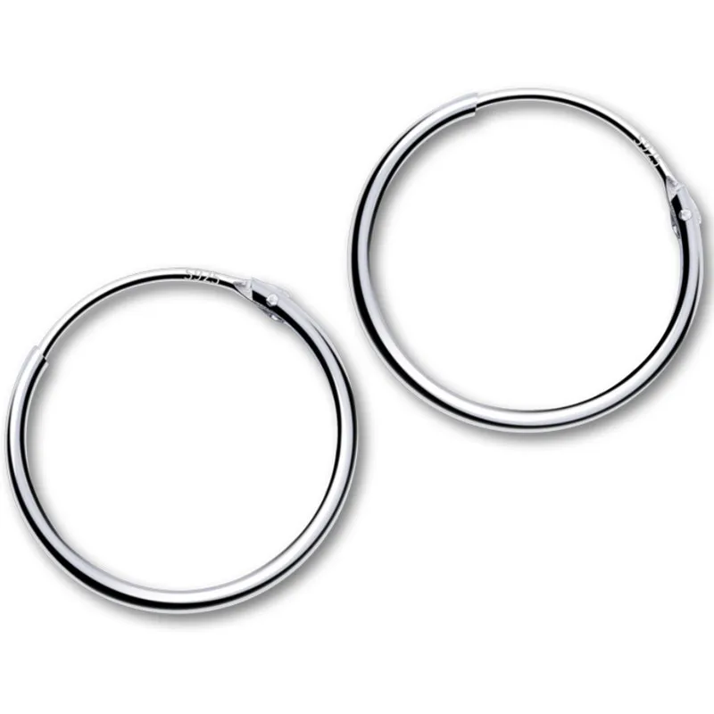 Silver 925 Jewelry Sterling Silver Earrings Round Earrings Simple Fashion Button Women's Earrings Party Fashion Silver Earrings