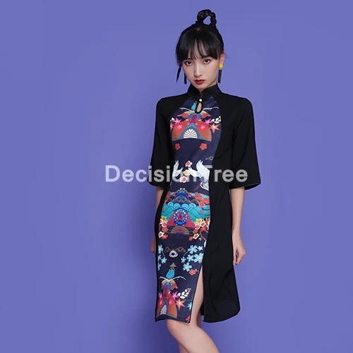 

2021 chinese traditional dress lady vintage qipao elegant women cheongsam mandarin collar chinese dress vestidos cheongsam dress
