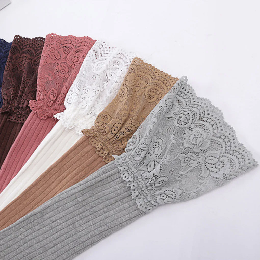 Женские носки чулки теплые до бедра выше колена длинные хлопок на шнуровке в