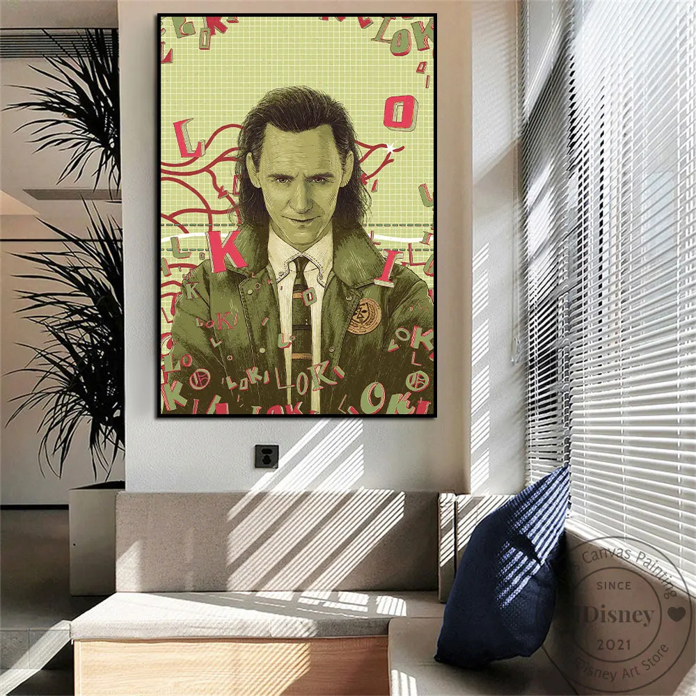 

Marvel Movie Portract Loki Poster Print Picture Cartoon Modern Wall Art Posters Canvas Paintings For Living Room Home Decoration