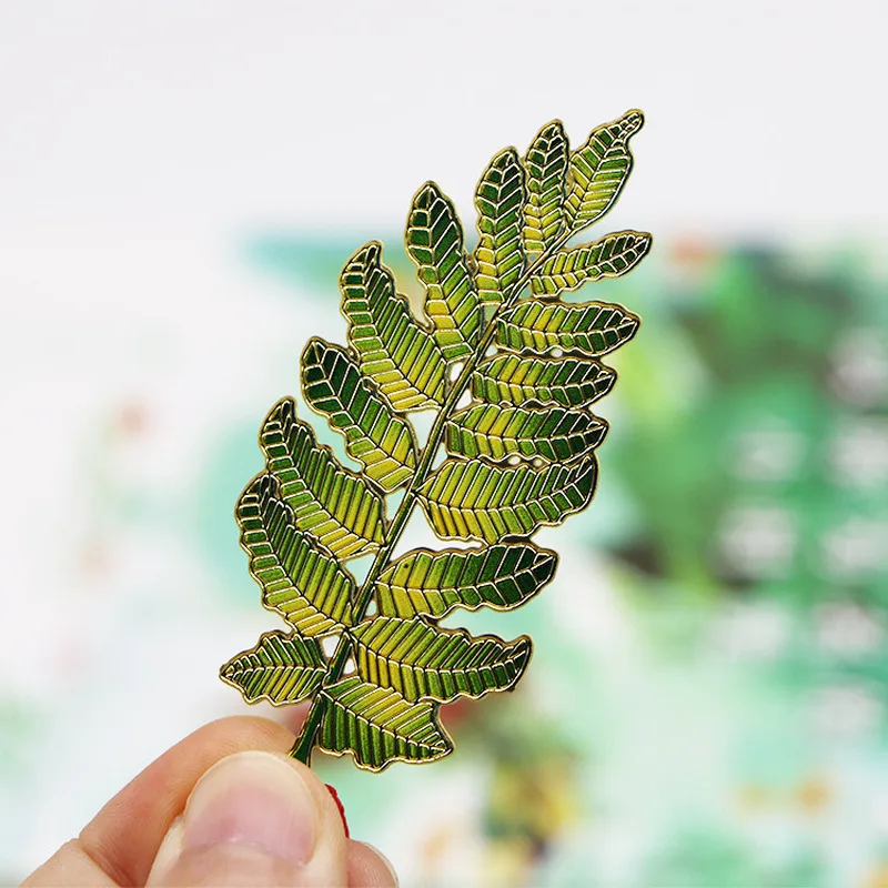 1 шт. креативная металлическая Закладка для книги листья в китайском стиле