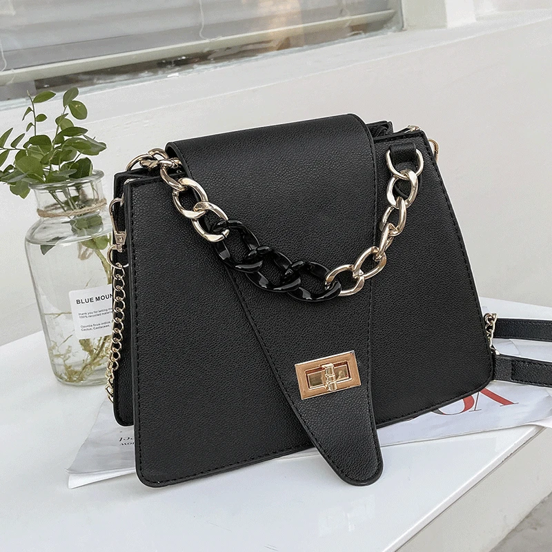 

High Quality Messenger Bag for Women Leather Handbags Sac Crossbody Bags Female Shoulder Bag Vintage Chains Flap Bags Ladies New