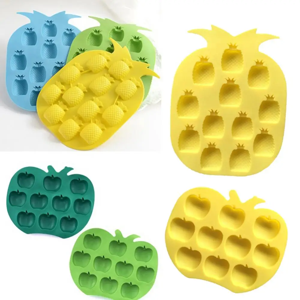 Ананас яблоко поднос кубика льда силикона шоколада лотка Желе DIY пресс формы для