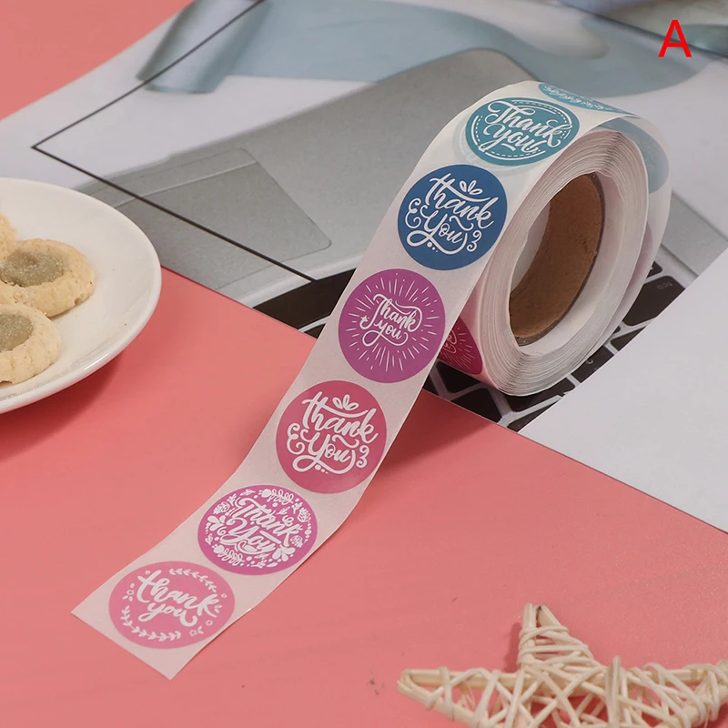 

500pcs Label Stickers Thank You Sticker Scrapbooking For Wedding Gift Card Business Packaging Stationery Sticker