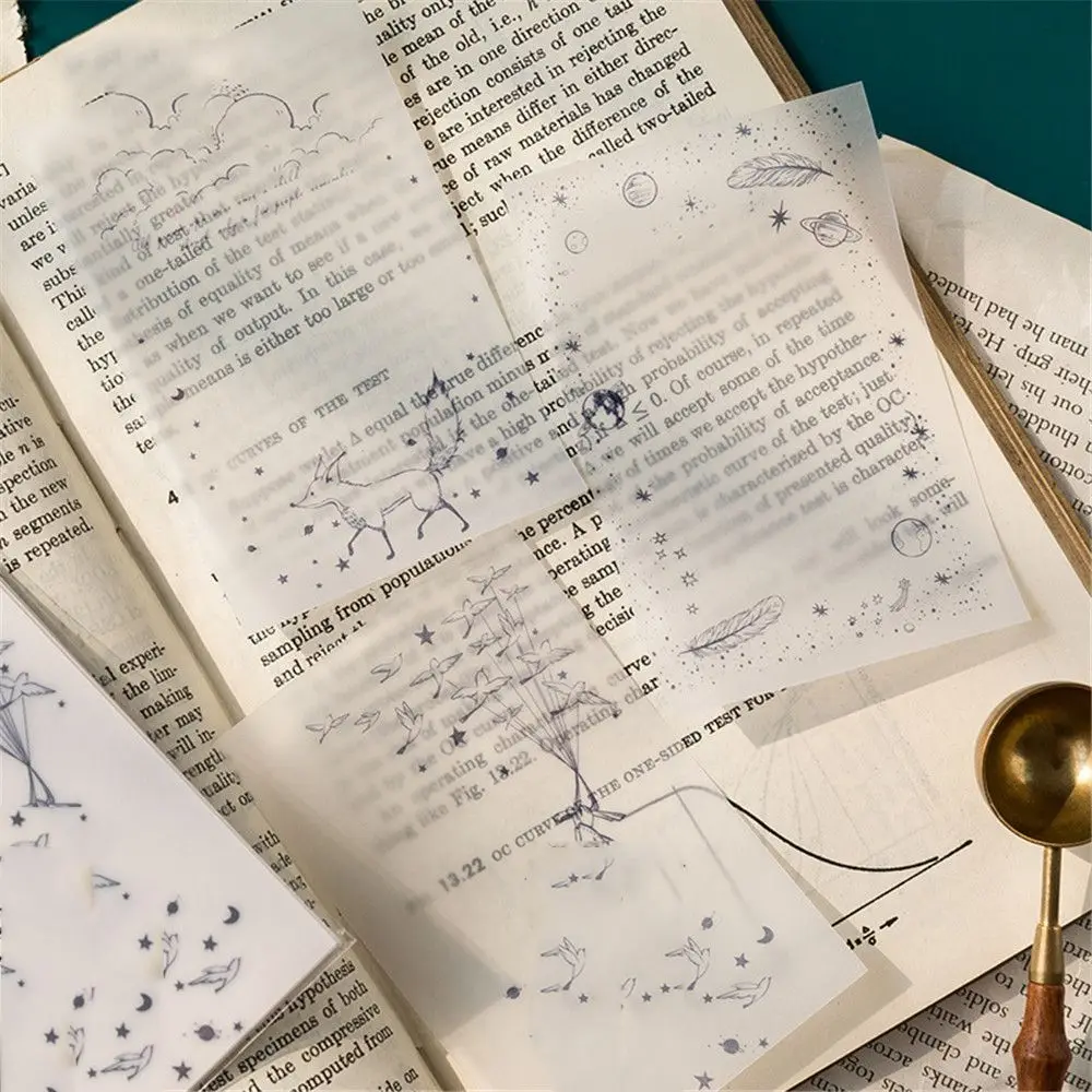 30 листов прозрачная кислота бумага блокнот для студентов письма визитная