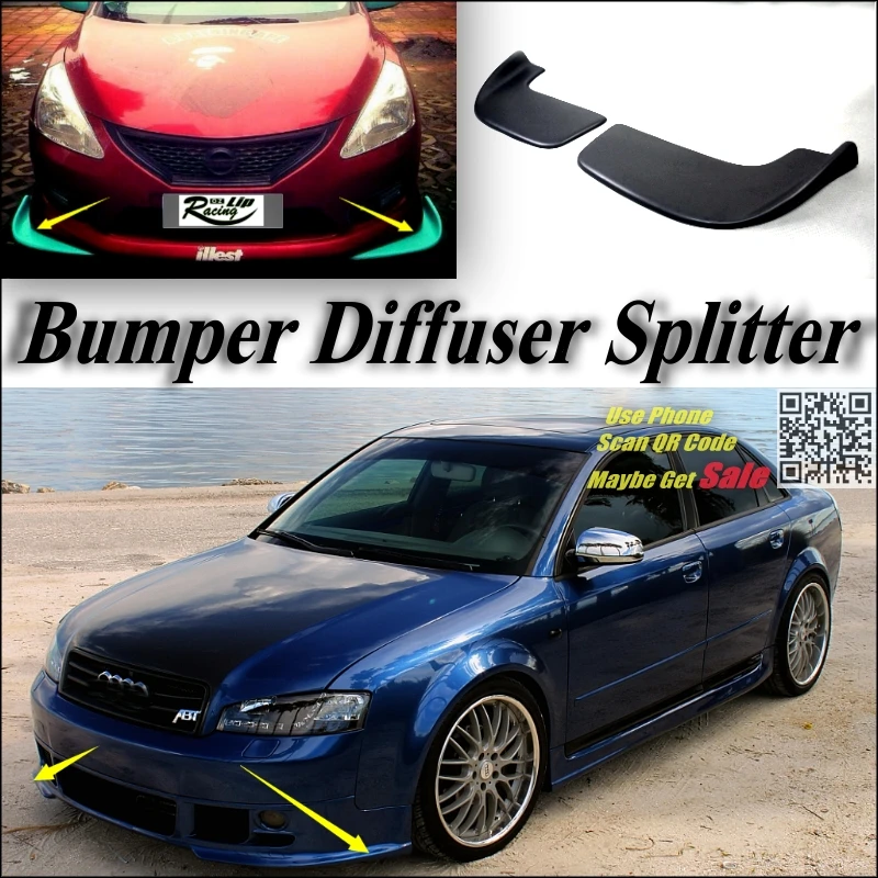 Автомобильный разветвитель диффузор бампер Canard для Audi A4 RS4 S4|front bumper fins|lips liplips for car