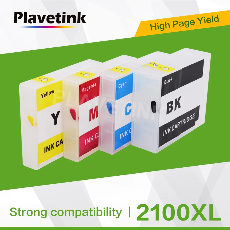 Чернильные картриджи Plavetink для принтера Canon MAXIFY MB5310 Ib4010 с чипом ARC 4 цвета Φ PGI 2100