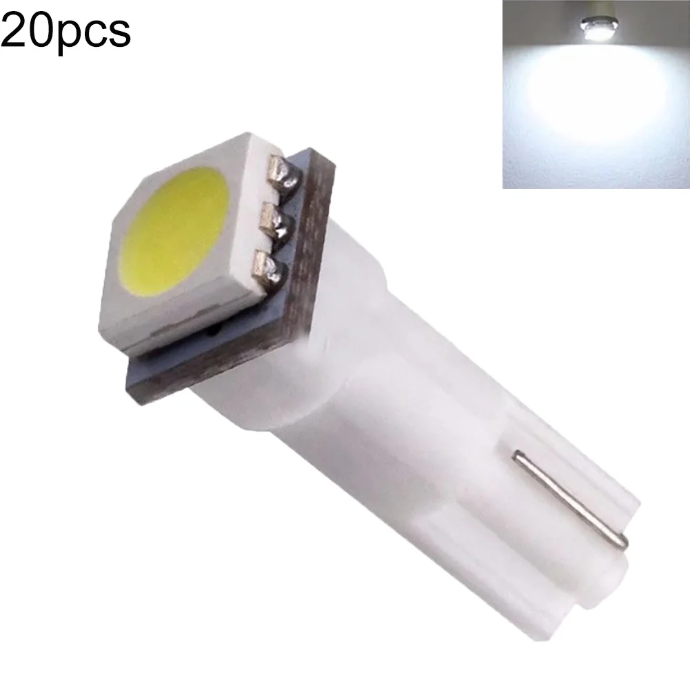 20 шт. T5 SMD 5050 светодиодный 12 В Автомобильная интерьерная световая приборная