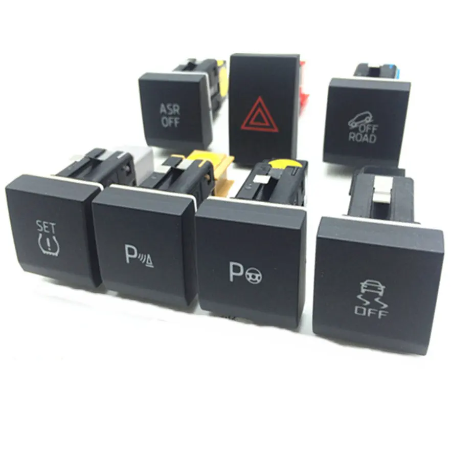 

For Yeti Tire pressure switch Radar switch Intelligent parking switch Sideslip switch ASR Double flash emergency light swi