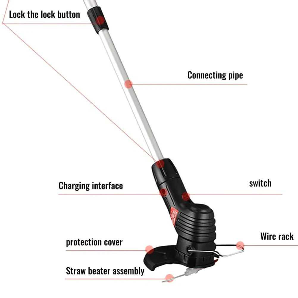 Multifunction Small electric lawn mower Electric Grass Trimmer Handheld Garden Grass Trimmer Cordless Lawn Trimmer Garden Tool