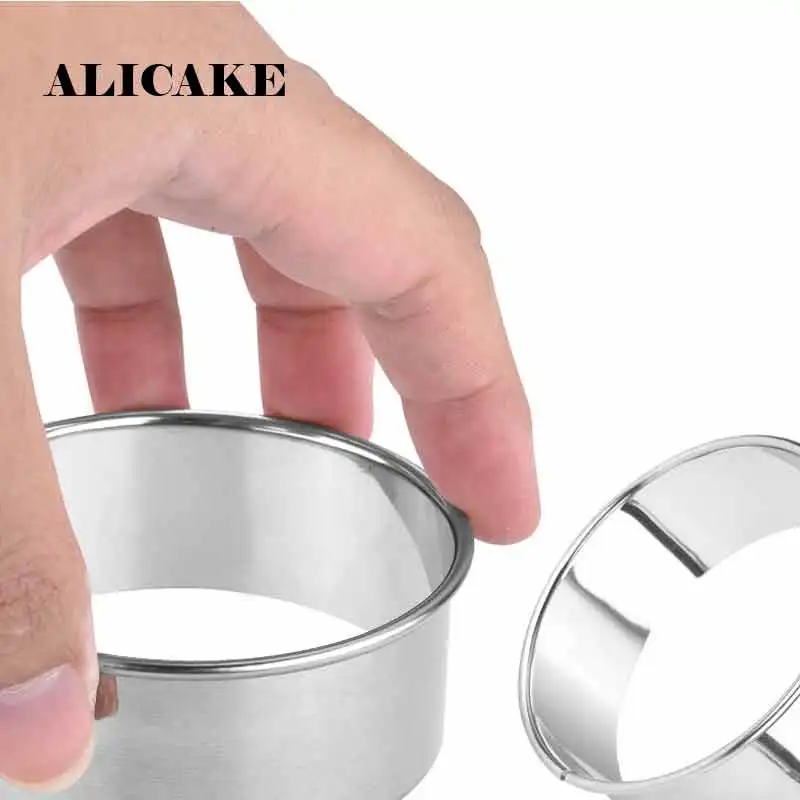 

14pcs Stainless Steel Mousse Mould Cutter Cake Tools Mutfak Malzemeleri Ring DIY Round Fondant Molds Baking Dumpling tools