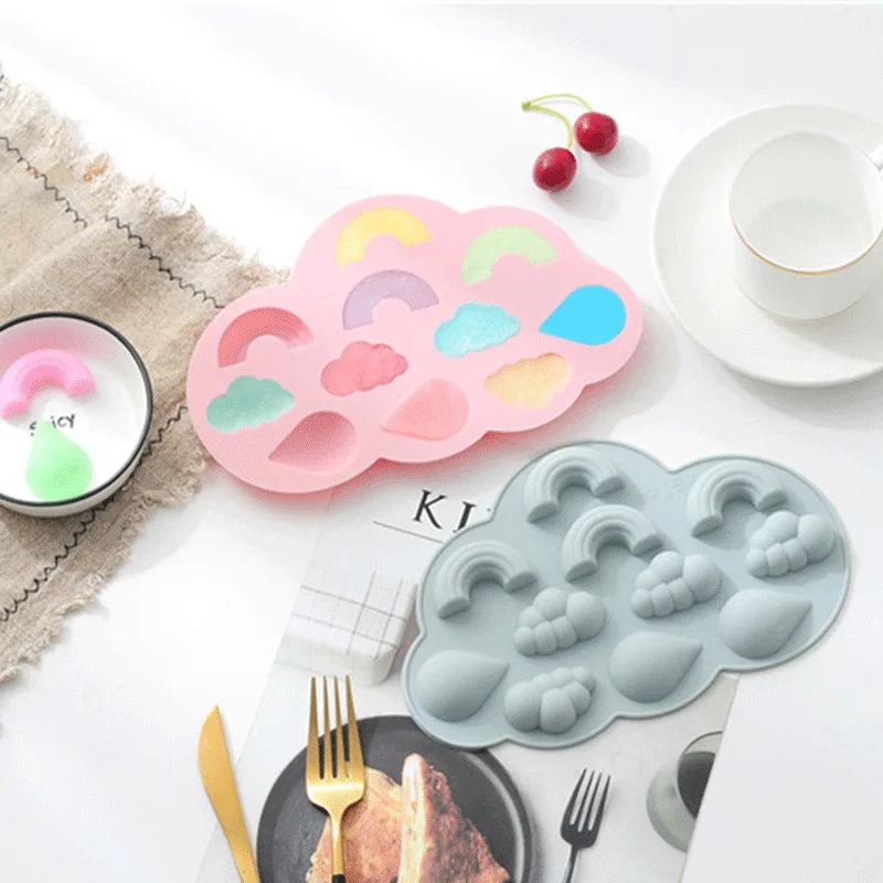 Силиконовая форма для торта в виде радуги и облака силиконовые инструменты