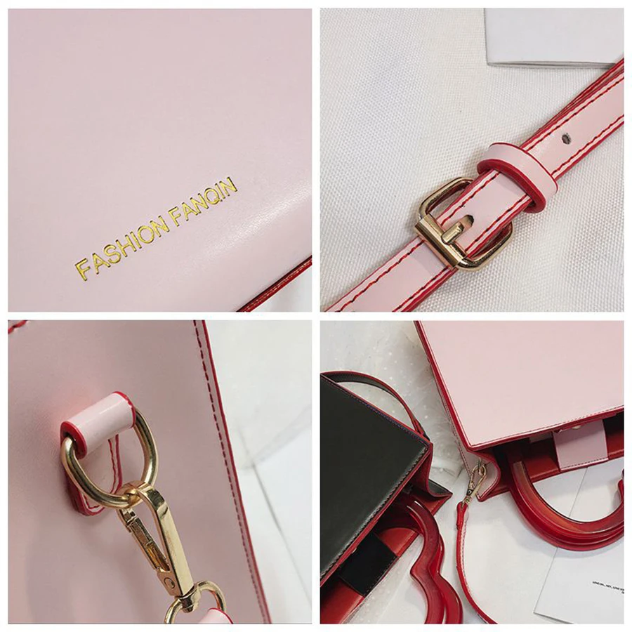 Модные женские сумки через плечо из искусственной кожи с ручкой в виде сердца