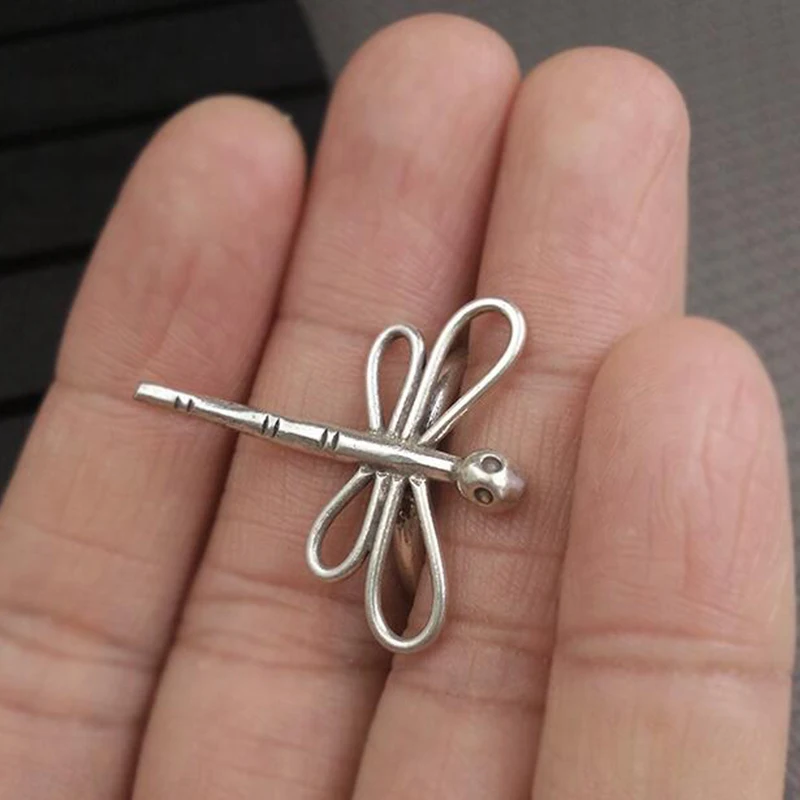 Серебро 925 ювелирные изделия круглые трендовые стрекозы открытие регулируемое