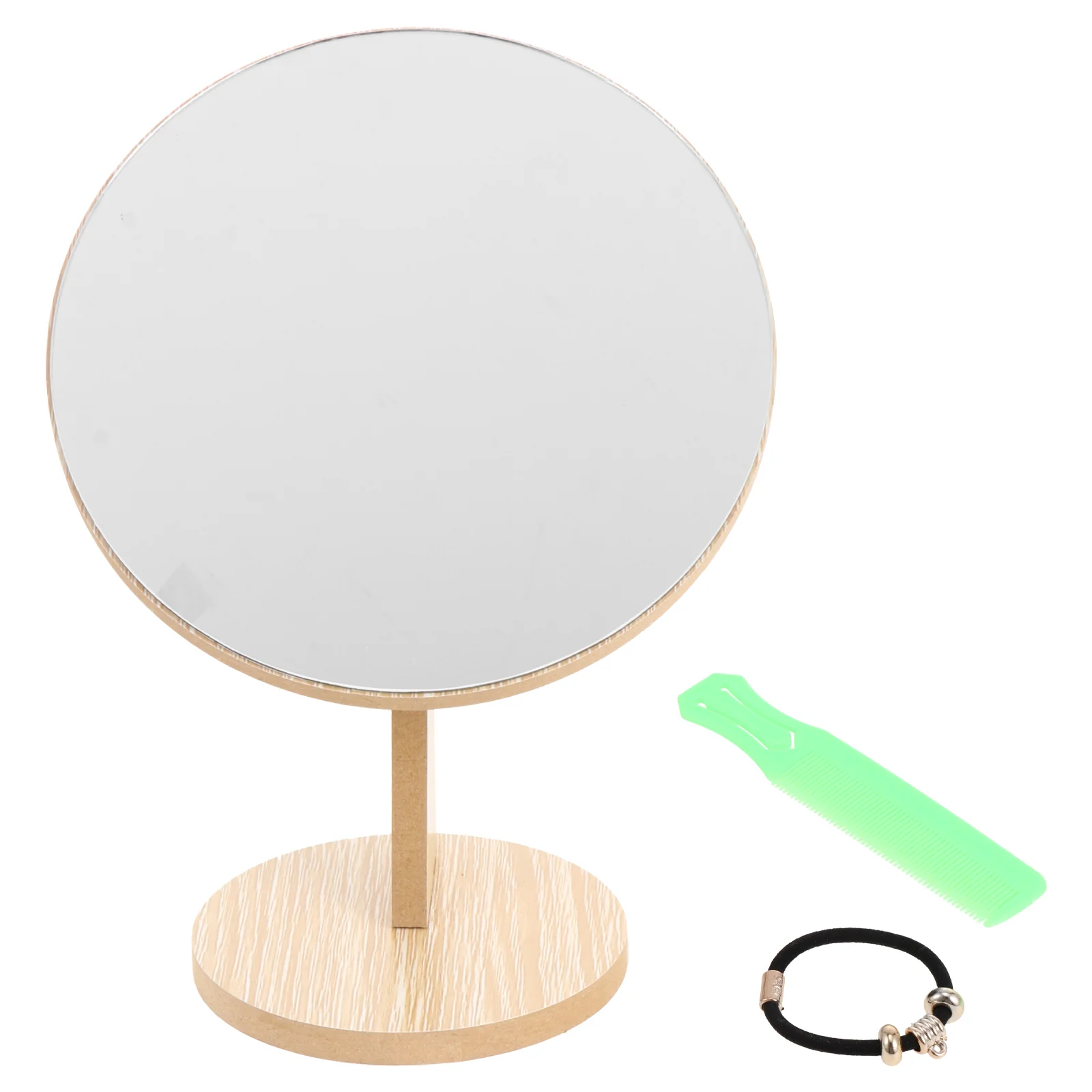 

Косметическое зеркало с деревянной подставкой, настольное поворотное зеркало для ванной и спальни