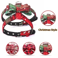christmas dog vest harness collar leash quick release doggie microfiber leather material high quality pet supplies accessories