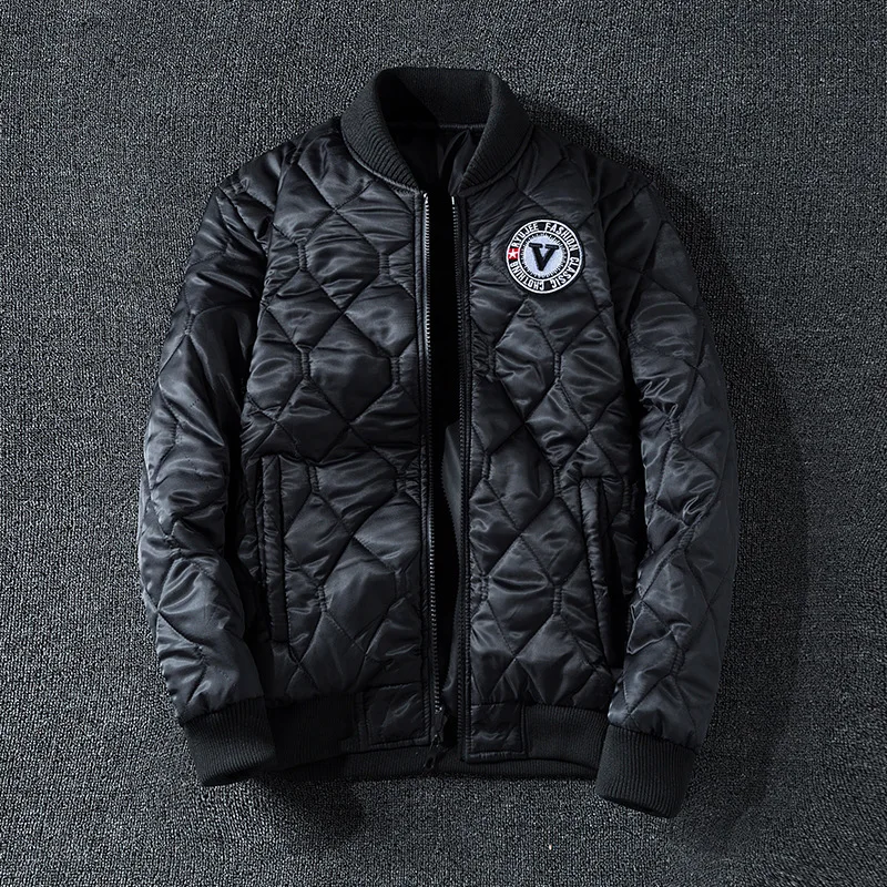 

wear Casual Double-sided Windbreaker Man Pilot Jacket Men Slim-fit collar Green black blue Mens Coat Autumn Winter veste homme