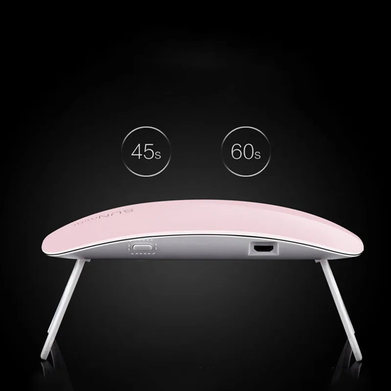 Портативный мини 6 Вт Светодиодный УФ-лампа для ногтей сушилка домашнего