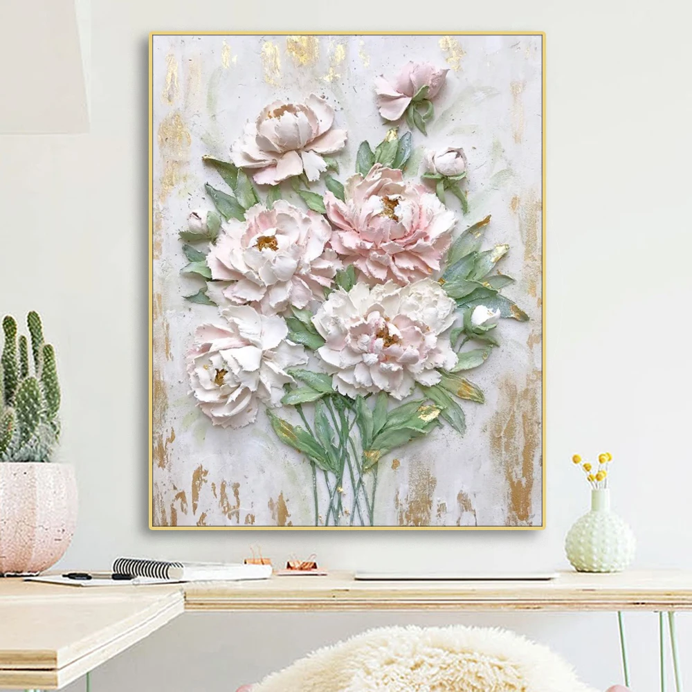 Скандинавская Картина на холсте с цветами настенные художественные картины