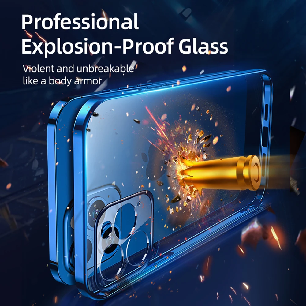 

Joyroom Clear Case For iPhone 12 11 Pro Max Back PC+TPU Shockproof Full Lens Protection Cover For iPhone 12mini Transparent Case