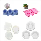 Силиконовая форма для бетона, 4 вида, для самостоятельного изготовления цементных горшков, глиняных изделий ручной работы, цементная форма для суккулентов, растений, цветов