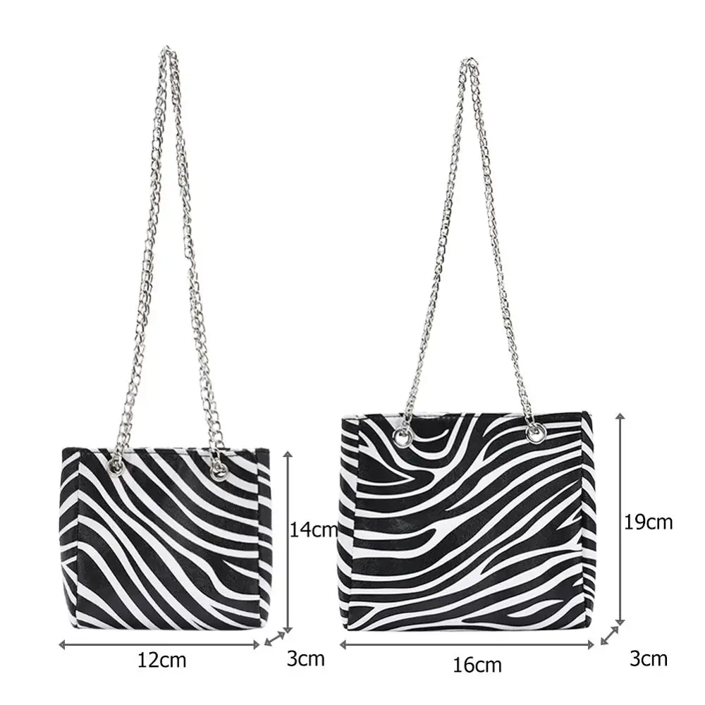 

Simply Crossbody Bags Zebra Printed PU Leather Shoulder Messenger Bag Lady Chain Travel Small Handbags for Women 2020