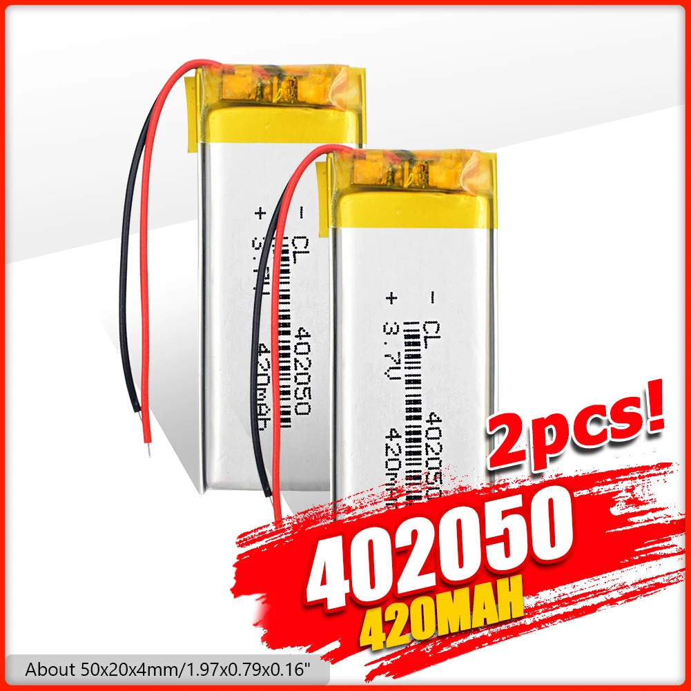 Литий-ионная аккумуляторная батарея 402050 3 7 в 420 мАч для тахографа