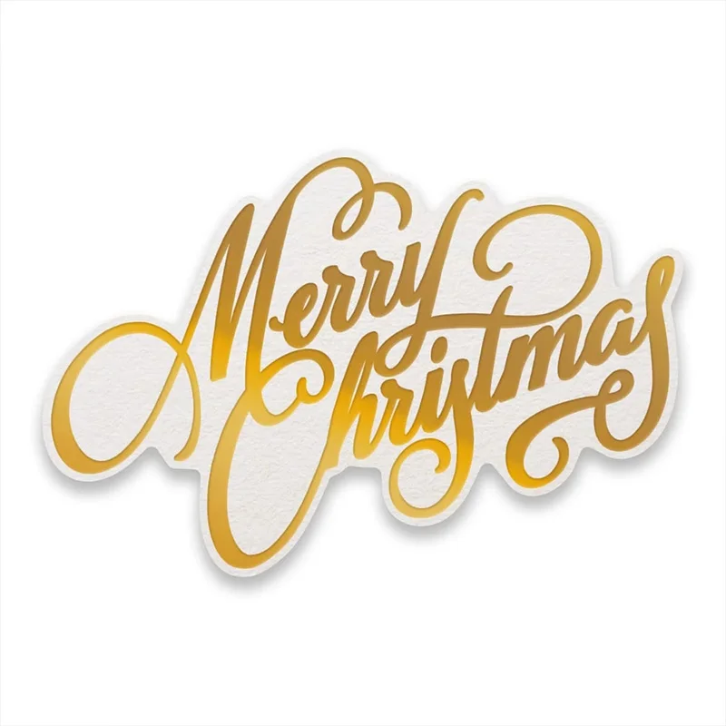 

Hot Foil Plate Merry Christmas Decoraitve Phrase for DIY Scrapbooking Embossing Crafts Cards Decoration New 2019