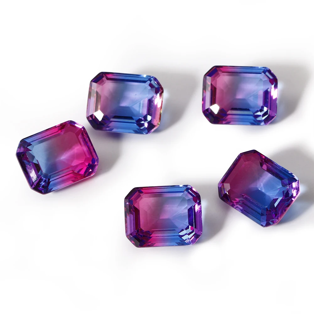 

2.7-3.2ct Real Stones 8x10MM Rectangle Tourmaline Loose Gemstones Fashion Jewelry Accessories Multi Decorative Gift Stone 10pcs