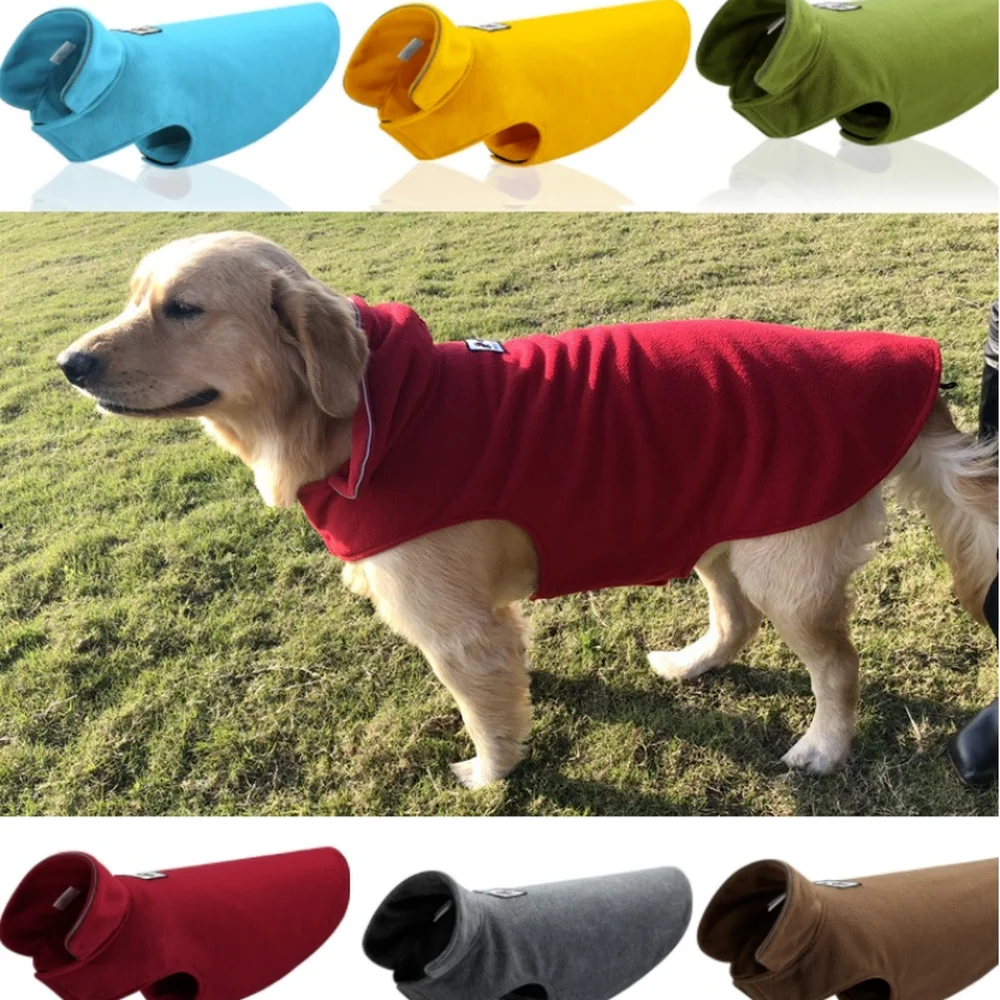 

Dog Clothes Reflective Vest For Small Medium Large Dog ClothesSpring New Style Pet Fleece Clothing Two-sided Vest Anxiety Jacket