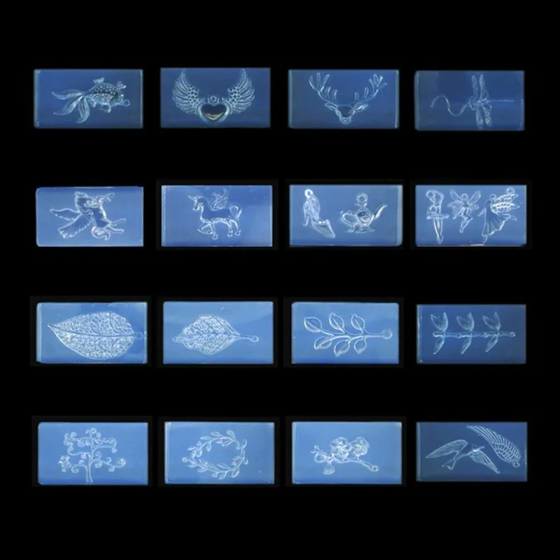 3D резьба силиконовые формы для ногтей штамповка Камелия/оболочка/лук шаблон УФ